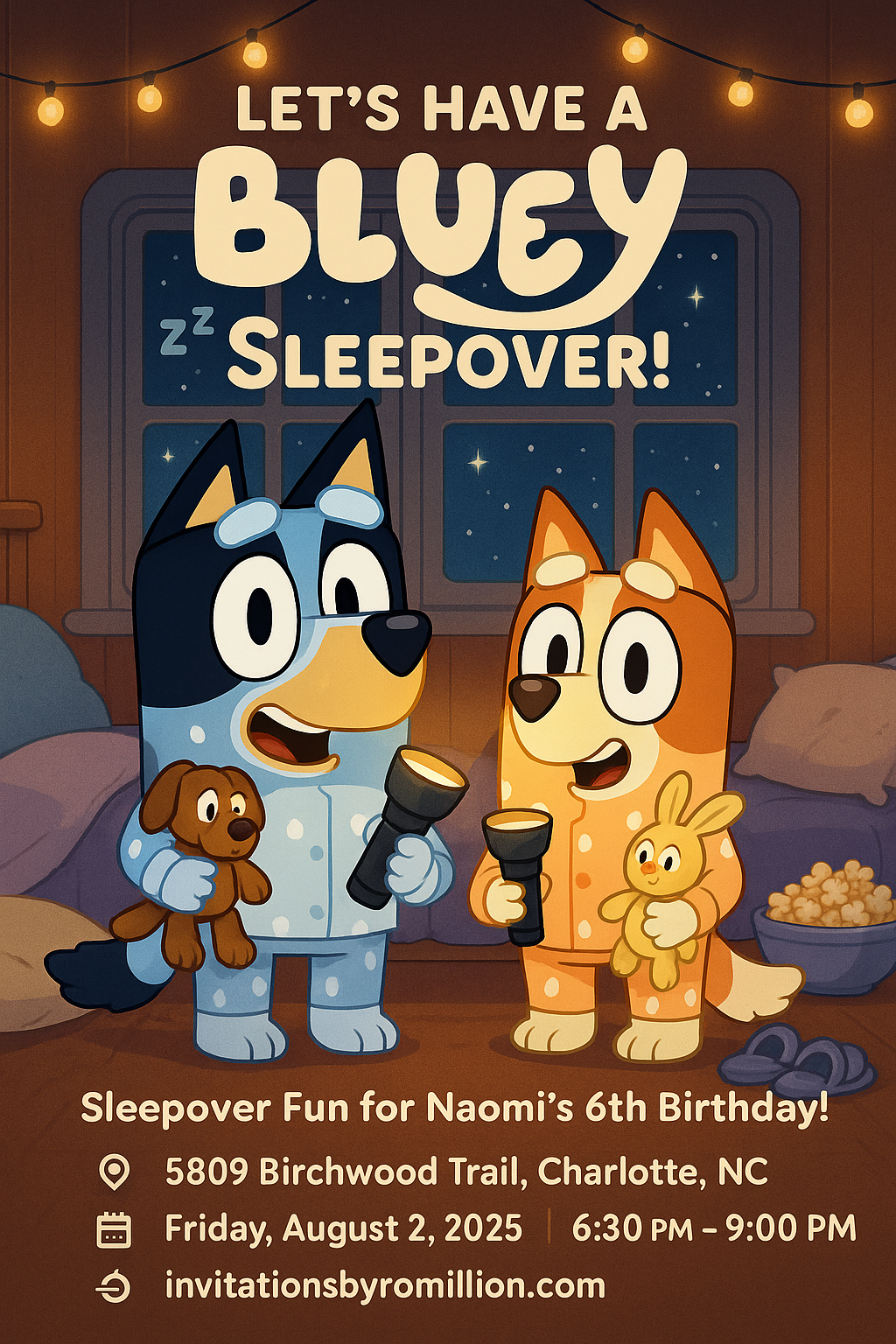 Bluey Sleepover Fun